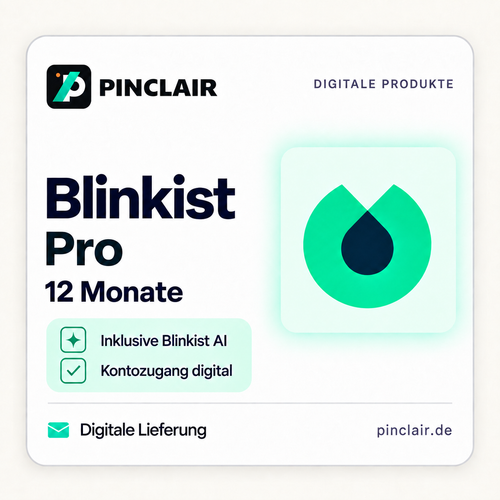 Blinkist Pro inklusive Blinkist AI: zwölf Monate digitaler Kontozugang – Pinclair