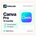 Canva Pro: twelve months on your own account for one person – Pinclair