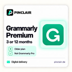 Grammarly Premium: three or twelve months, older plan, not Grammarly Pro – Pinclair