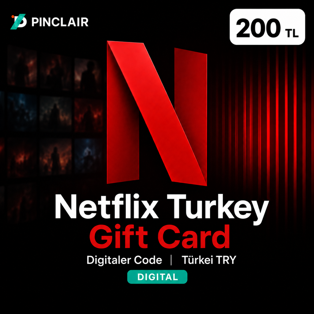 Netflix Tuerkei Geschenkkarte 200 TRY digital bei Pinclair
