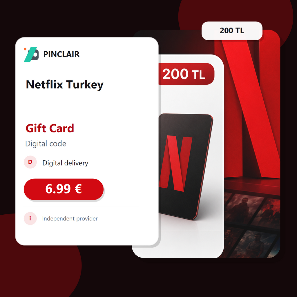 Netflix Turkey gift card 200 TRY product view