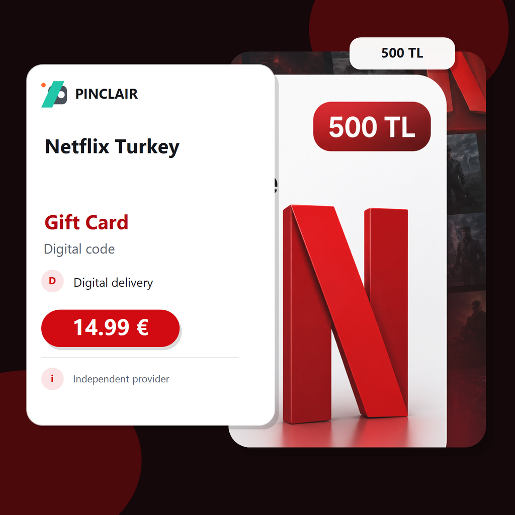 Netflix Turkey gift card 500 TRY product view