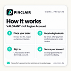 How it works: review the NA region and account details, order, receive login details by email, check access and change password and email. Review Riot's account-transfer restrictions. – Pinclair