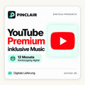 YouTube Premium inklusive Music: zwölf Monate digitaler Kontozugang – Pinclair
